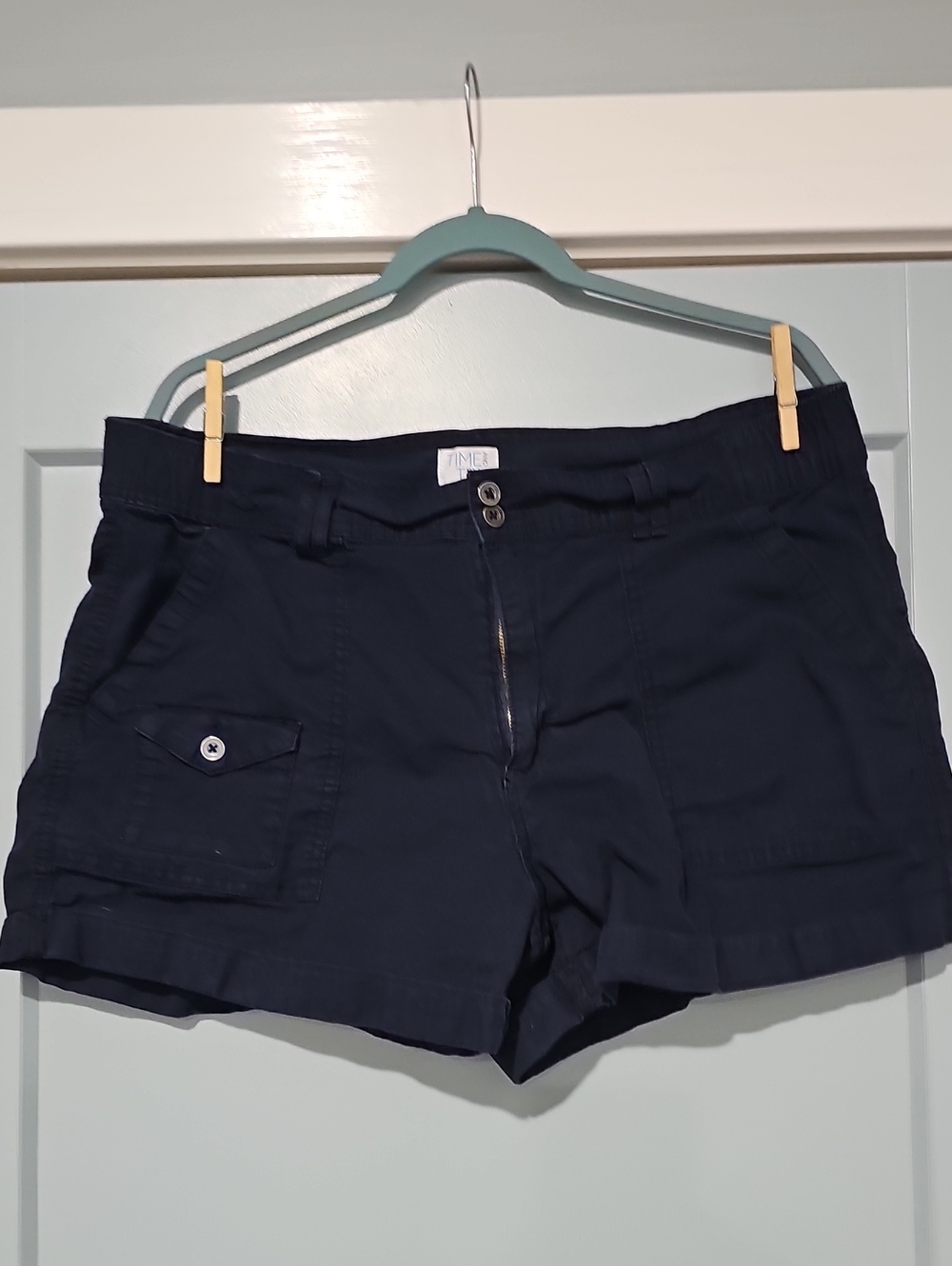 Women's Navy Cargo Pocket Shorts